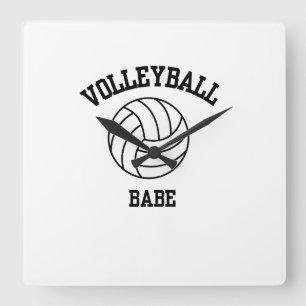 Volleyball-Kunstwanduhr Quadratische Wanduhr