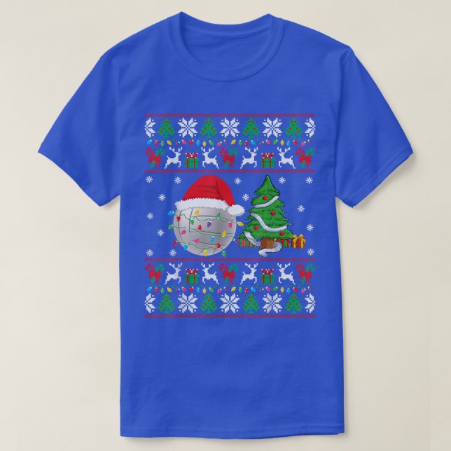Volleyball laid Sweat de Noël Volley Xmas Ligh (Design devant)