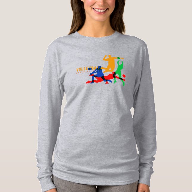 Volleyball | Langschläfchen für Frauen T-Shirt (Vorderseite)