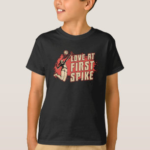 Volleyball-Liebe beim ersten Strip Volleyball-Spie T-Shirt