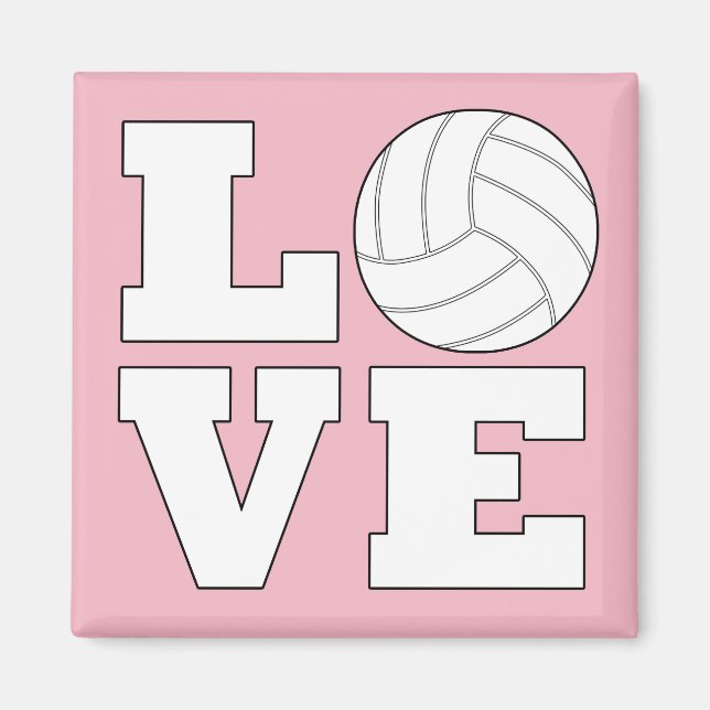 Volleyball-Liebe - Farbvolleyball-Magnet Magnet (Vorne)