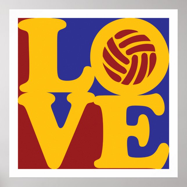 Volleyball-Liebe Poster (Vorne)
