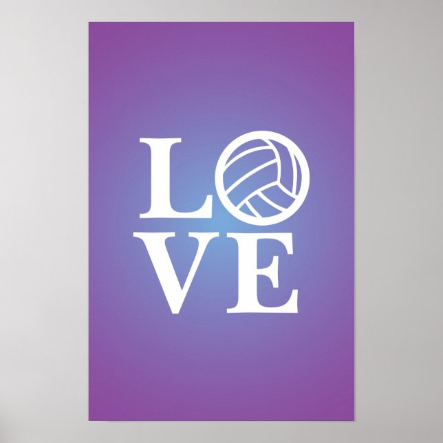 Volleyball-Liebe-Poster Poster (Vorne)