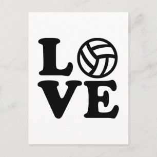 Volleyball-Liebe Postkarte