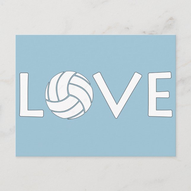 Volleyball-Liebe Postkarte (Vorderseite)