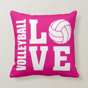 Volleyball-Liebe Rosa Kissen