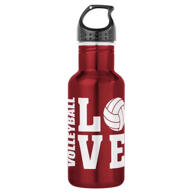 Volleyball-Liebe Trinkflasche (Vorderseite)