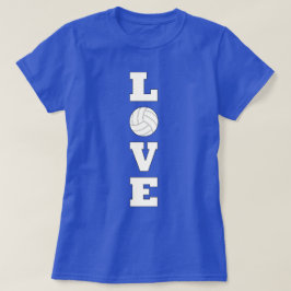 Volleyball-LIEBE Vertikaler grafischer T - Shirt