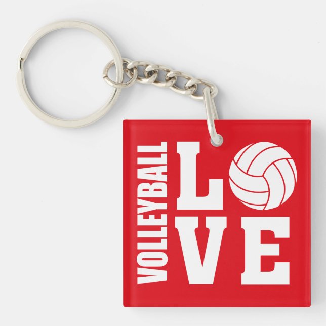 Volleyball Love Schlüsselanhänger (Vorderseite)