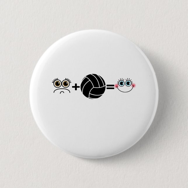 Volleyball Lover Happy Team Player Coach Button (Vorderseite)