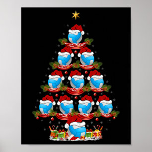 Volleyball Lover Xmas Weihnachtsfeiertag Poster