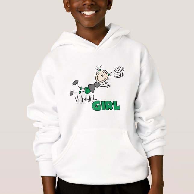 Volleyball-Mädchen-T-Shirts und Geschenke Hoodie (Vorderseite)