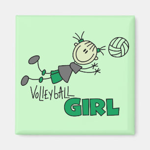 Volleyball-Mädchen-T-Shirts und Geschenke Magnet