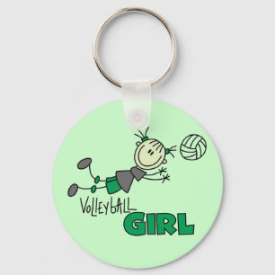 Volleyball-Mädchen-T-Shirts und Geschenke Schlüsselanhänger