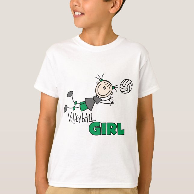 Volleyball-Mädchen-T-Shirts und Geschenke T-Shirt (Vorderseite)