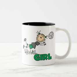 Volleyball-Mädchen Zweifarbige Tasse