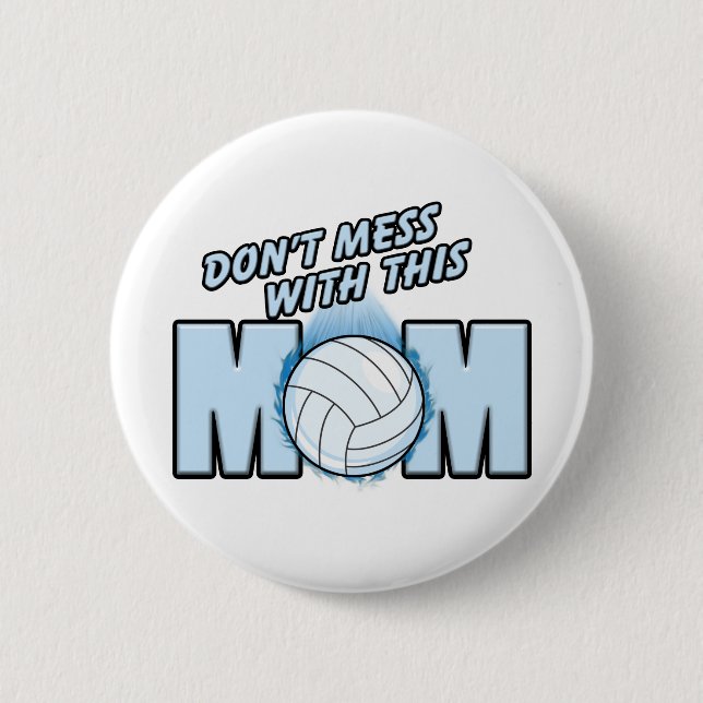 Volleyball-Mama Button (Vorderseite)