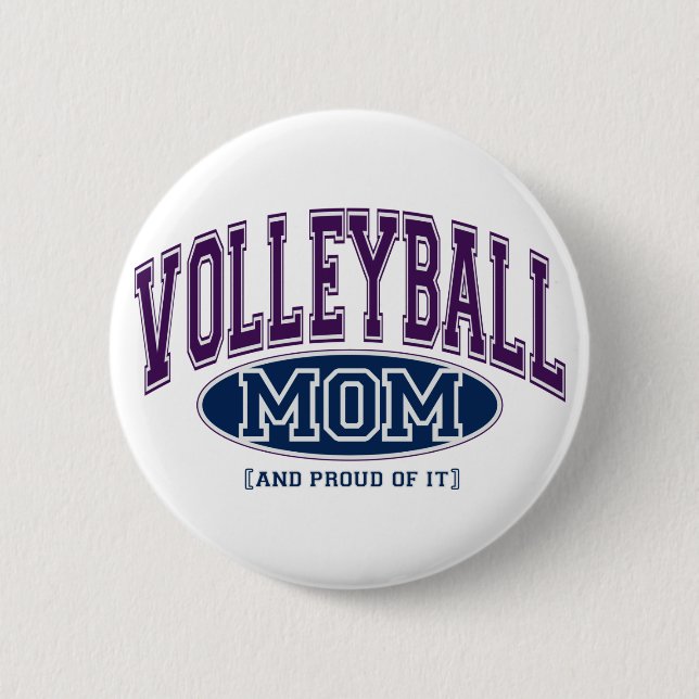 Volleyball-Mama-Button Button (Vorderseite)
