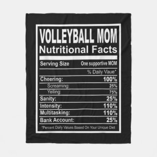 Volleyball Mama Ernährung Fakten Fleecedecke