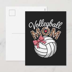 Volleyball-Mama Feiertagspostkarte
