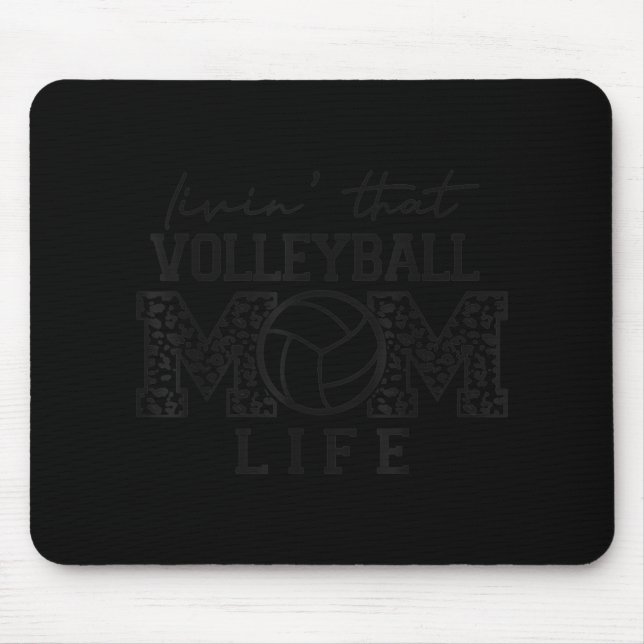 Volleyball Mama Frauen leben in dieser Volleyball- Mousepad (Vorne)