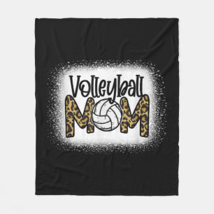 Volleyball Mama Frauen Leopard Niedlich geblasen S Fleecedecke
