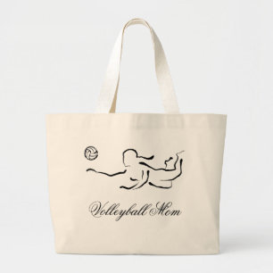 Volleyball-Mama-Gräber-Tasche Jumbo Stoffbeutel