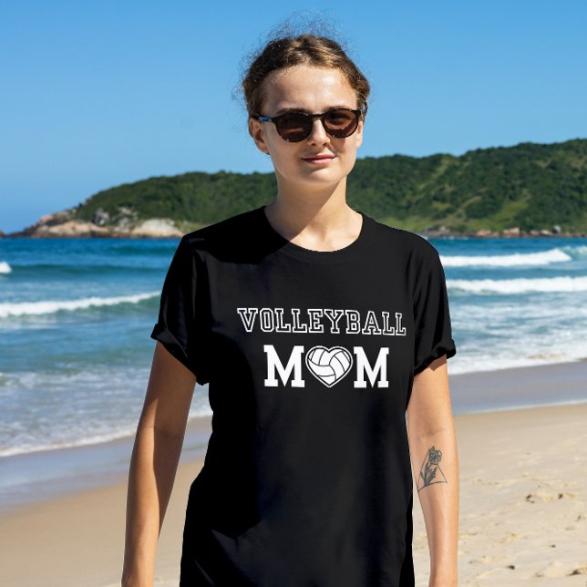 Volleyball-Mama Herzförmiger Volleyball-T - Shirt (Von Creator hochgeladen)