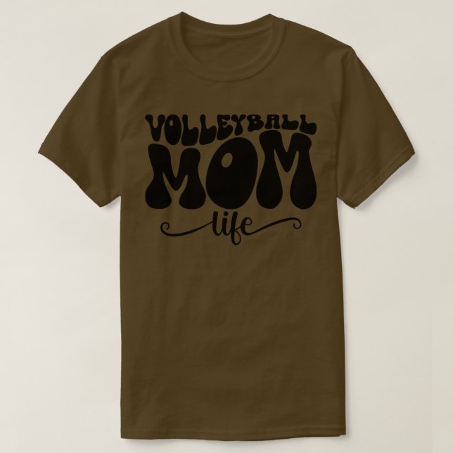 Volleyball Mama Leben Sonnige Volleyball Mama Mütt T-Shirt (Design vorne)