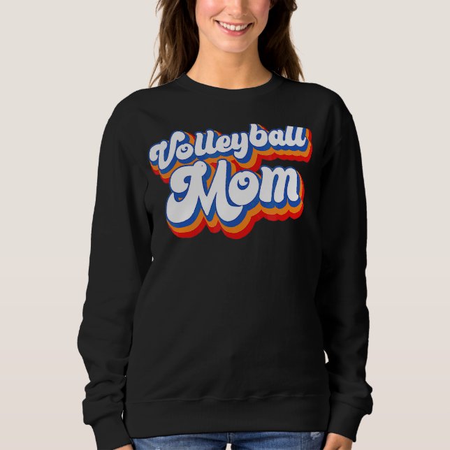 Volleyball Mama Leopard Ball Mama Muttertag 5 Sweatshirt (Vorderseite)