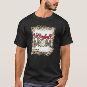 Volleyball Mama Leopard Sport Ball Mama Mother's D T-Shirt
