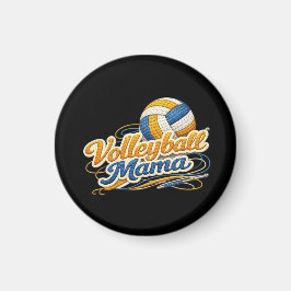 Volleyball-Mama-Magnet – Retro-Volleyball-Mutter Magnet