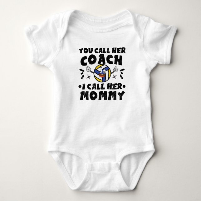 Volleyball-Mama | Niedlich Volleyball Baby Strampler (Vorderseite)