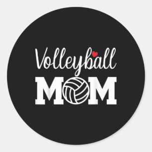 Volleyball Mama Niedliche Mama Leben Volleyball Sp Runder Aufkleber