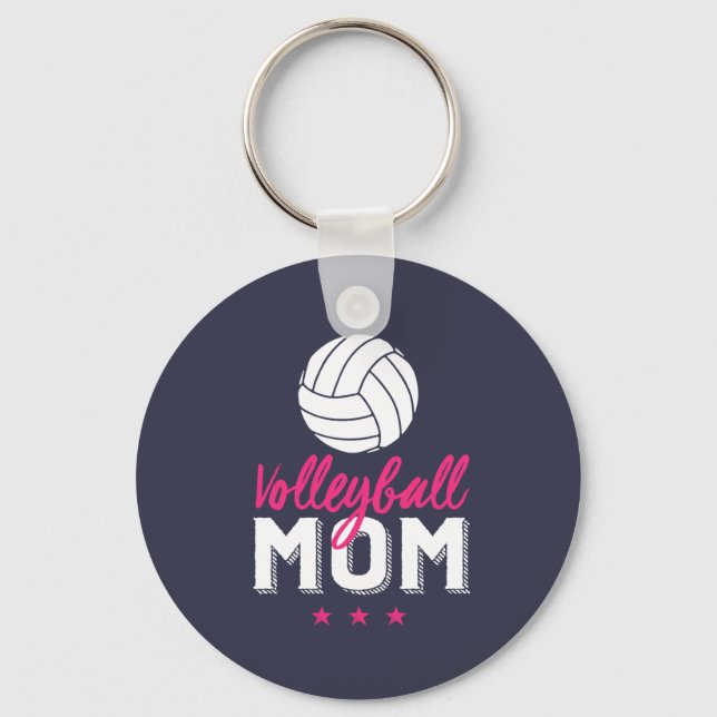 Volleyball Mama Proud Mother of Sports Player Son Schlüsselanhänger (Vorderseite)