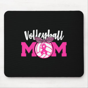 Volleyball Mama Rosa Ribbon Brustkrebs Bewusstsein Mousepad
