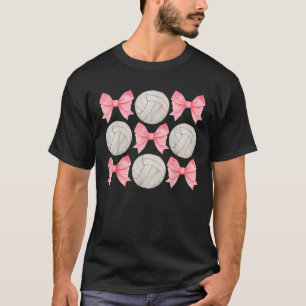 Volleyball Mama Schwester Tween Teen Girl Pink B T-Shirt