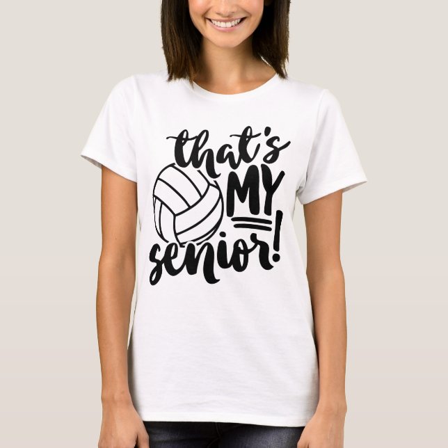 Volleyball Mama Senior Player Jersey Nummer & Name T-Shirt (Vorderseite)