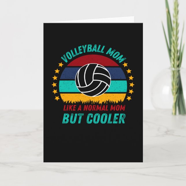 Volleyball-Mama - Tagesgeschenk Cooler Mütter Karte (Vorderseite)