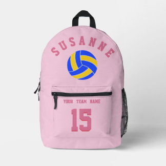 Volleyball-Mannschaftsname Benutzerdefinierte Spor Bedruckter Rucksack