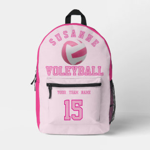 Volleyball-Mannschaftsname Custom Sports Rosarot Bedruckter Rucksack