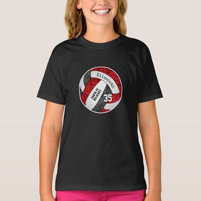 Volleyball-Mannschaftsname des personalisierten sc T-Shirt (Vorderseite)
