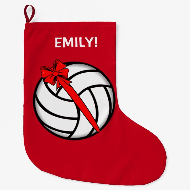 Volleyball mit dem Bogen-Namen kundengerecht Großer Weihnachtsstrumpf (Vorderseite)