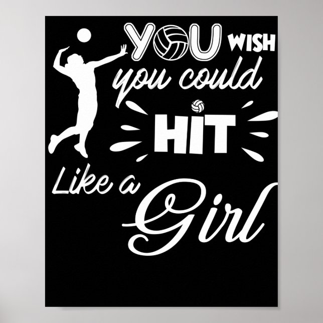 Volleyball mit Redewendungen, die Sie wie ein Gi t Poster (Vorne)