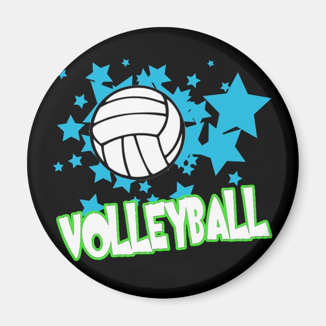 Volleyball mit Sternen Magnet (Vorne)