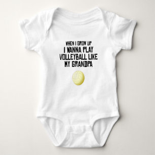 Volleyball mögen meinen Großvater Baby Strampler