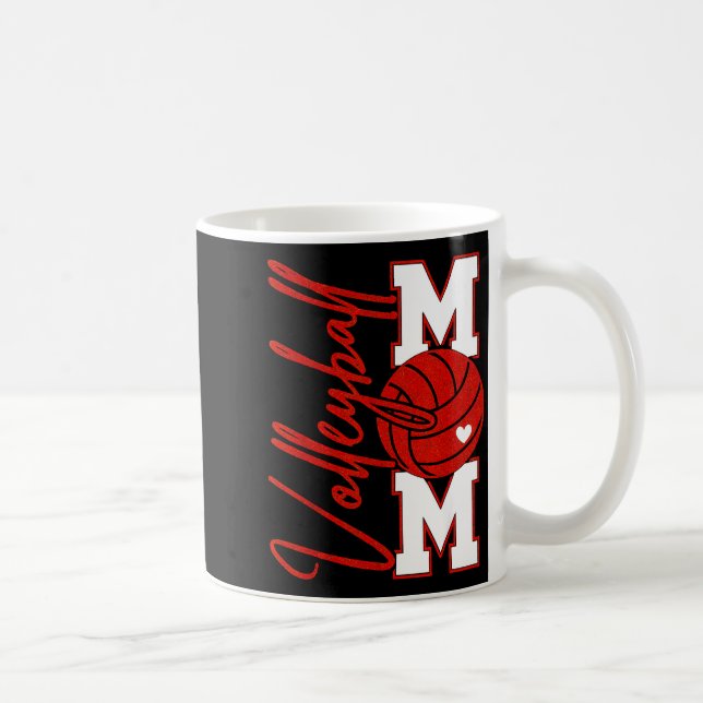 Volleyball Mom Game Day Mama Srts Volleyball Famil Kaffeetasse (Rechts)