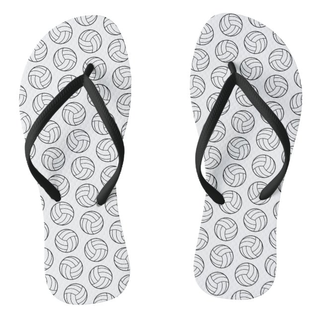 Volleyball-Muster drucken CUSTOM HINTERGRUND FARBE Flip Flops (Fußbett)