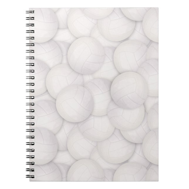 Volleyball Muster Spiral Notebook Notizblock (Vorderseite)