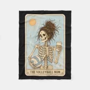 Volleyball-Mutter-Skelett Lustiger Halloween-Volle Fleecedecke
